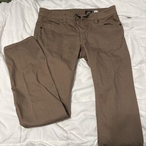 Volcom Brown Straight Five-Pocket Pants